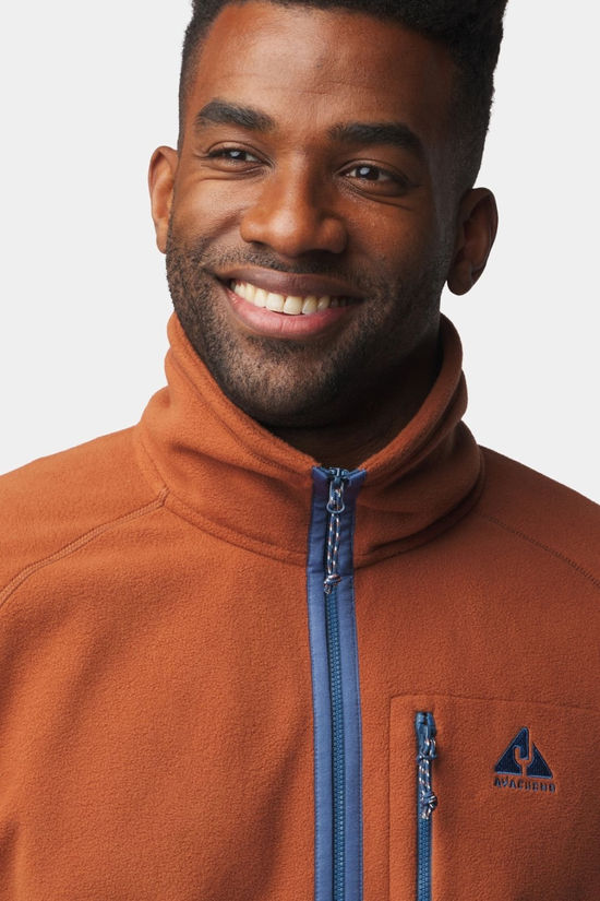 Ayacucho Mens Venture Colourblock Full Zip Fleece Jacket Coconet Shell/ Pumice Stone