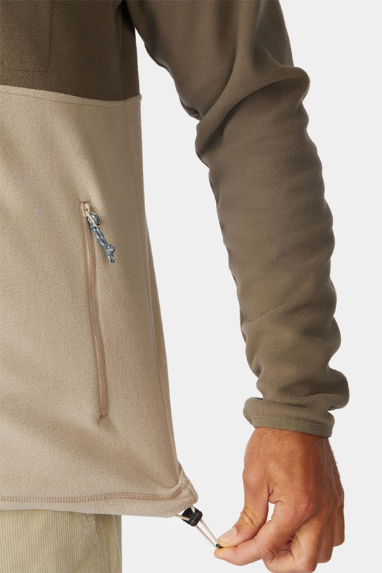 Ayacucho Mens Venture Colourblock Full Zip Fleece Jacket Bungee Cord/Cobblestone