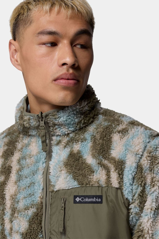 Columbia Mens Winter Pass Reversible Fleece Jacket Stone Green, Traks