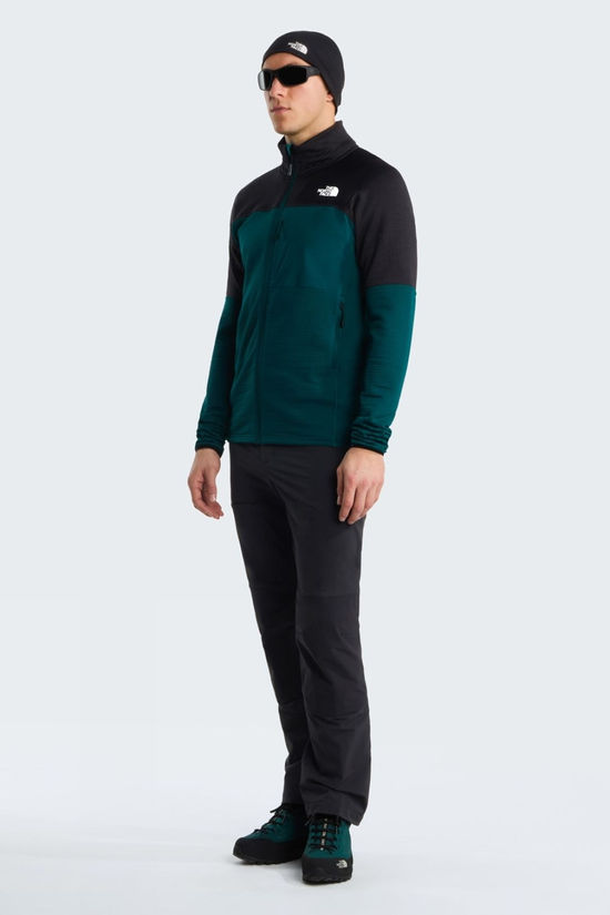 The North Face Mens Stormgap Power Grid Fleece Jacket  Pacific Teal-Tnf Black