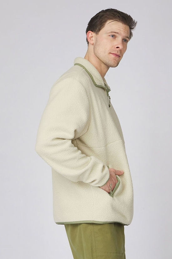 Ayacucho Mens Andes Half Zip Fleece Ecru