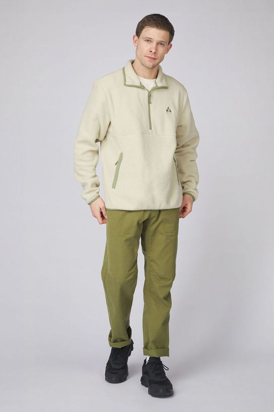 Ayacucho Mens Andes Half Zip Fleece Ecru
