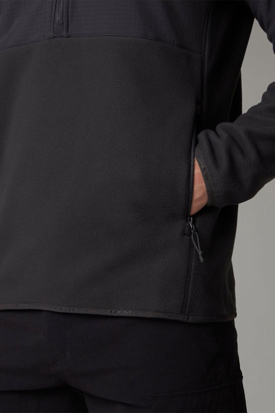The North Face Mens Glacier Heavyweight Half Zip Fleece  Asphltgy/Asphltgy/Tnfbl
