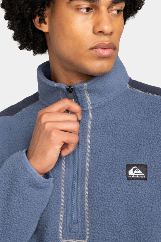 Quiksilver Mens Clean Coast Half Zip Fleece Vintage Indigo
