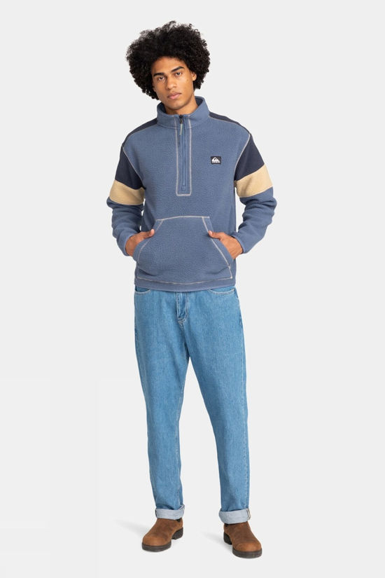 Quiksilver Mens Clean Coast Half Zip Fleece Vintage Indigo