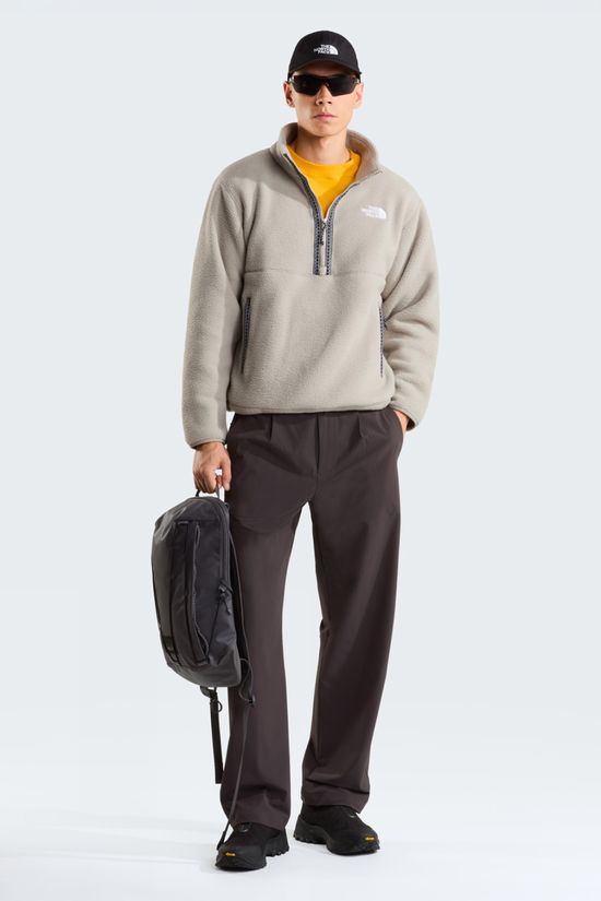 The North Face Mens Fleeski Quarter Pullover Fleece Stone Slab