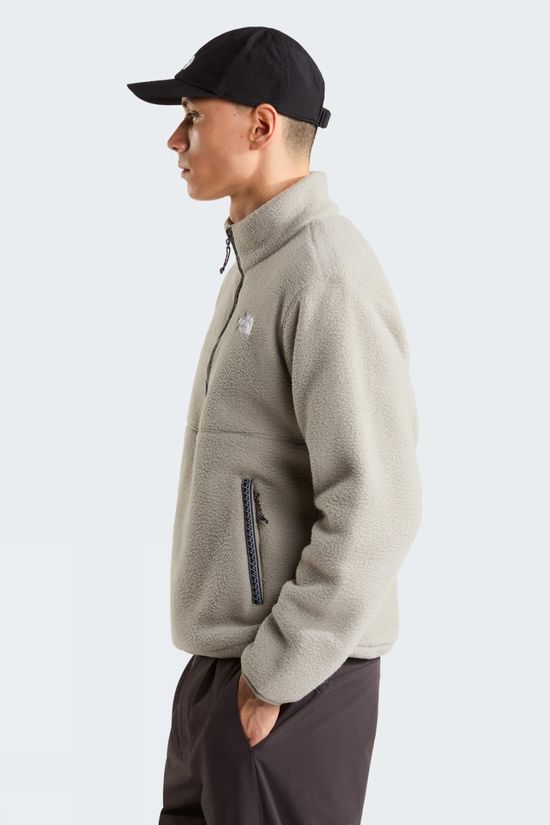 The North Face Mens Fleeski Quarter Pullover Fleece Stone Slab