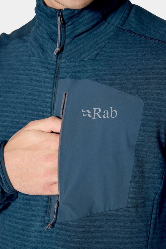 Rab Mens Ascendor Light Pull-On Fleece Tempest Blue