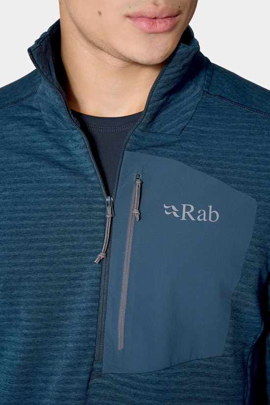 Rab Mens Ascendor Light Pull-On Fleece Tempest Blue
