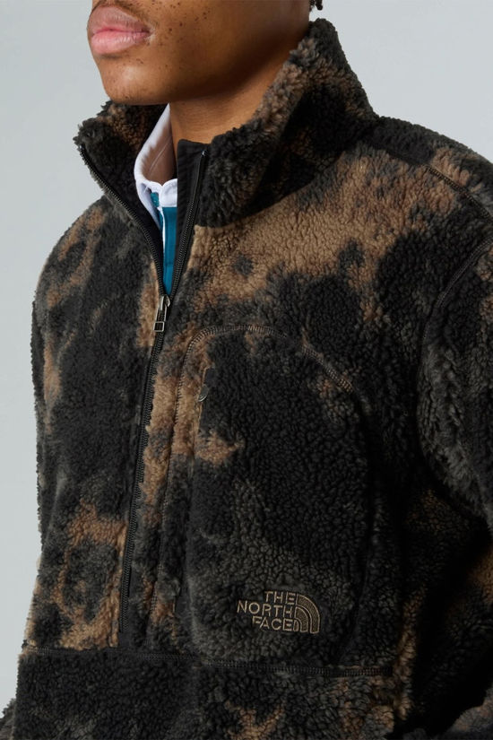 The North Face Mens Extreme Pile 2 Pullover Print Fleece Tnf Black Light Refract