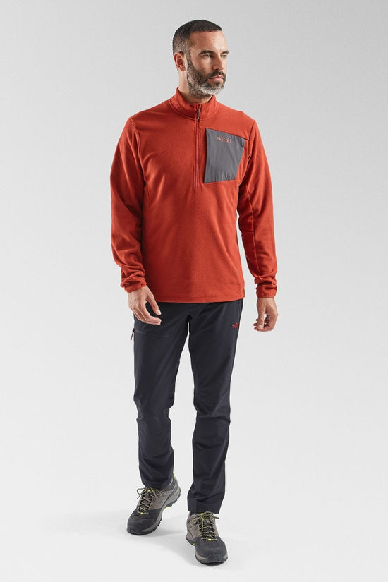 Rab Mens Tecton 2.0 Pull On Fleece Tuscan Red