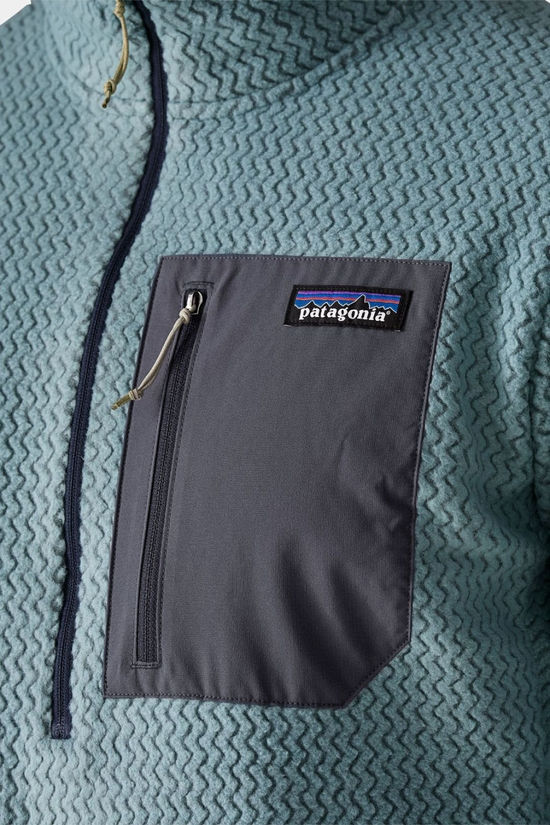 Patagonia Mens R1 Air Zip Neck Fleece Blue Sage