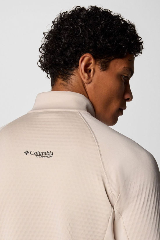 Columbia Mens Crystal Leaf Omni-Heat Helix Half Zip Fleece Dark Stone, Black
