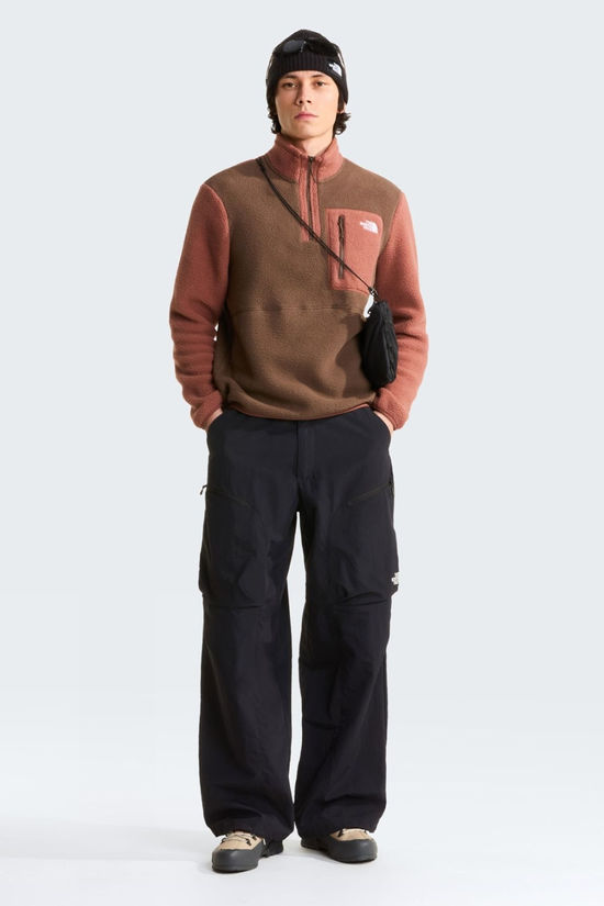 The North Face Mens Yumiori Quarter Zip Fleece  Smokey Brown/Copper Sil