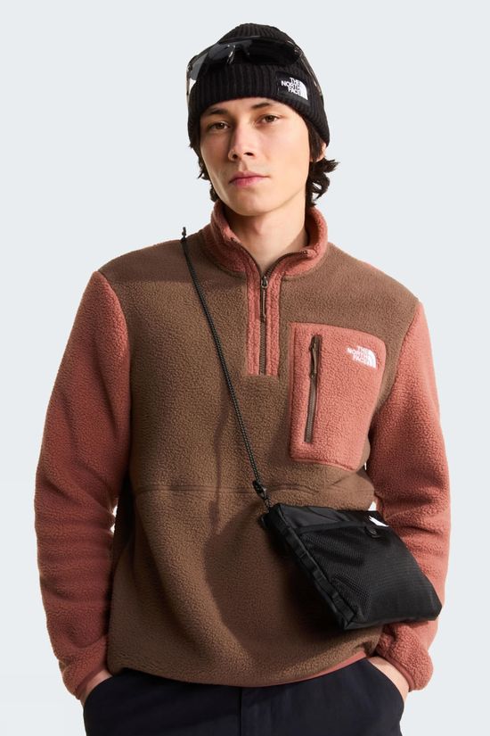 The North Face Mens Yumiori Quarter Zip Fleece  Smokey Brown/Copper Sil