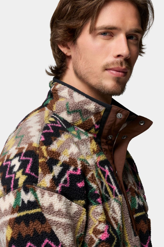 Columbia Mens Helvetia II Printed Half Snap Fleece  Black Geomix