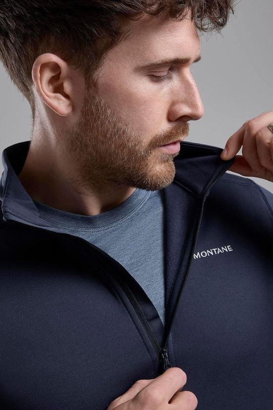 Montane Mens Fury Lite Pull-On Fleece Eclipse Blue