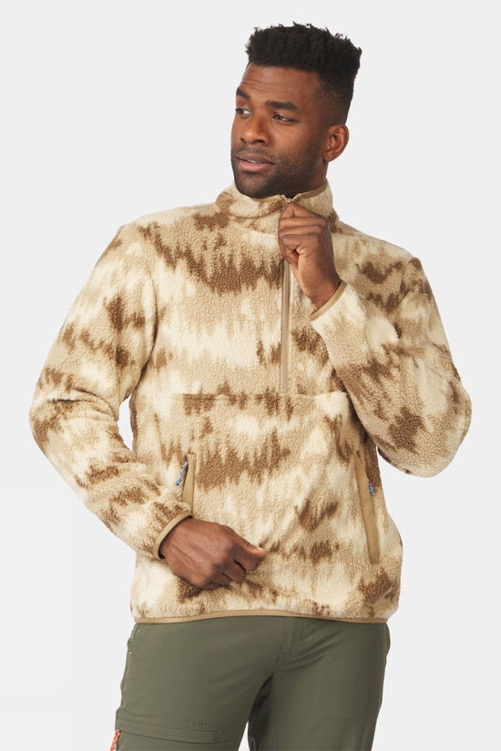 Ayacucho Mens Flynn Printed Half Zip Fleece Kelp Print