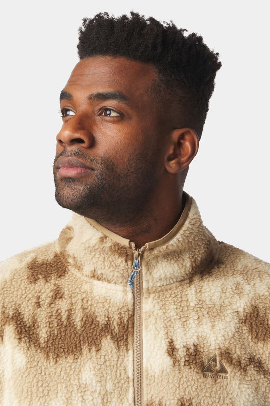 Ayacucho Mens Flynn Printed Half Zip Fleece Kelp Print