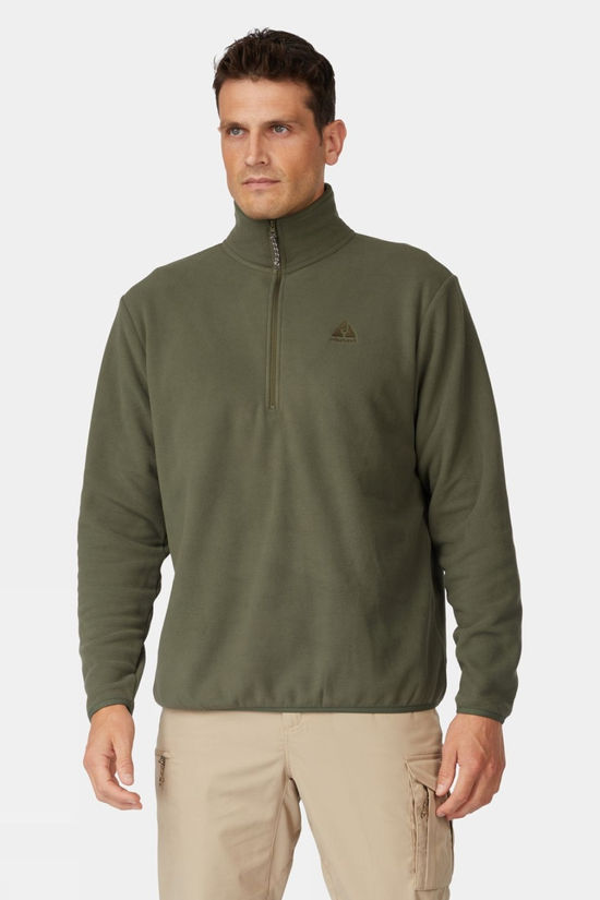Ayacucho Mens Lightweight Adventure Quarter Zip Fleece II Dark Moss