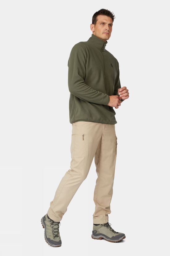 Ayacucho Mens Lightweight Adventure Quarter Zip Fleece II Dark Moss