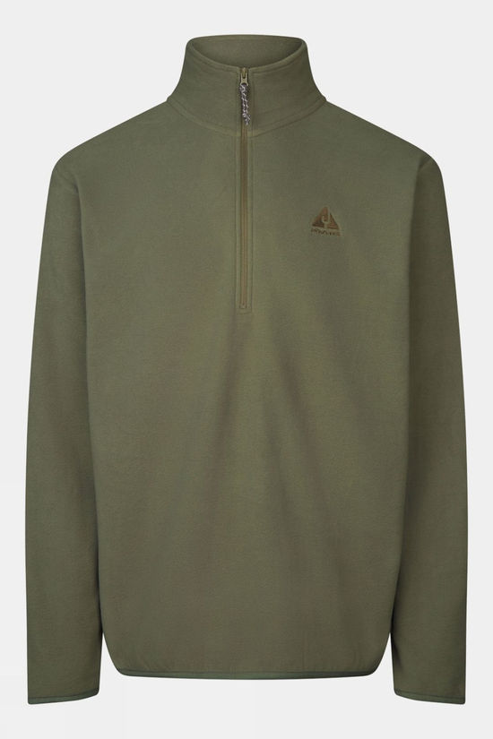 Ayacucho Mens Lightweight Adventure Quarter Zip Fleece II Dark Moss
