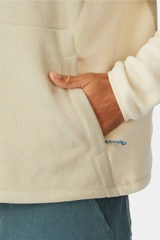 Ayacucho Mens Vlieland Half Zip Fleece Indian Teal/Moss Gray/Turtledove