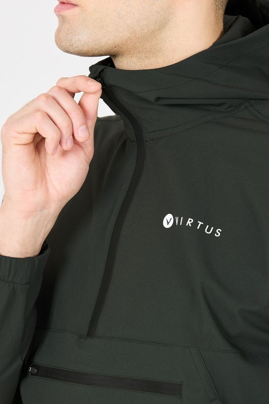 Virtus Mens Jayson Performance Half Zip Jacket Woodland Grey