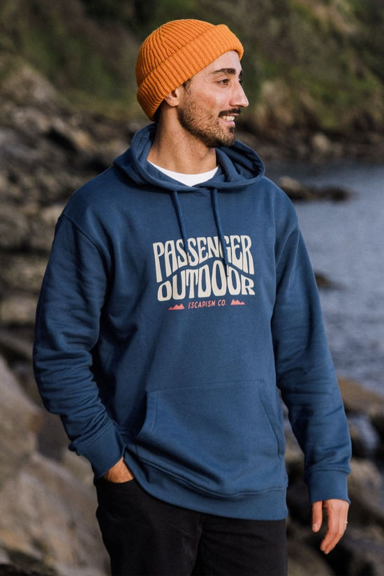 Passenger Mens Yuca Organic Cotton Hoodie Dark Denim