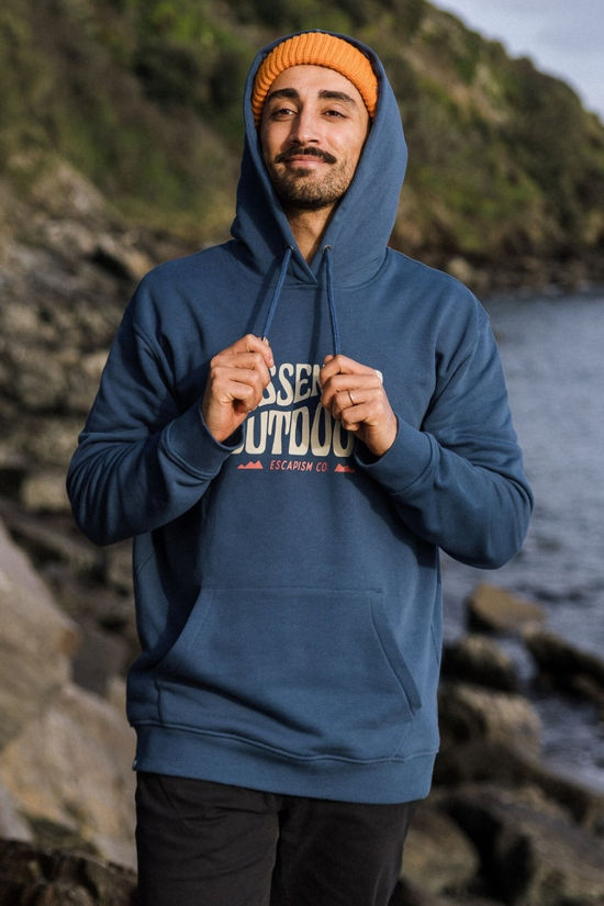 Passenger Mens Yuca Organic Cotton Hoodie Dark Denim