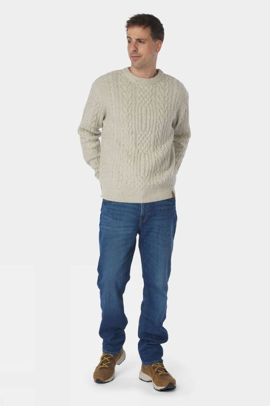Ayacucho Mens Vagur Cable Jumper Shearer Melange