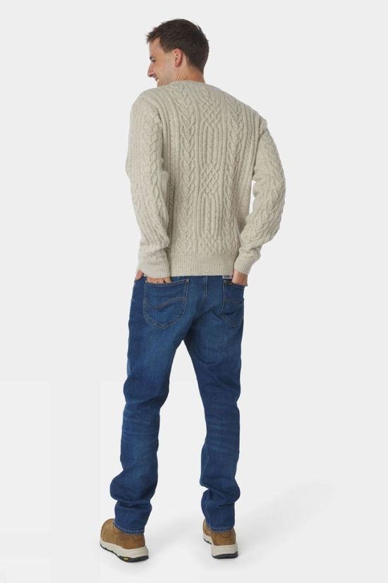Ayacucho Mens Vagur Cable Jumper Shearer Melange