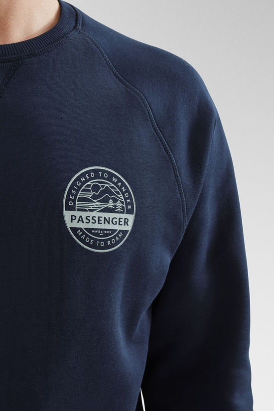Passenger Mens Odyssey Organic Cotton Sweatshirt Rich Navy