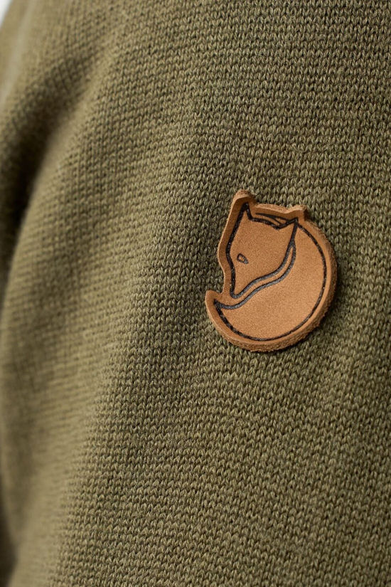 Fjallraven Mens Övik Lite Half Zip Knitted Top Laurel Green