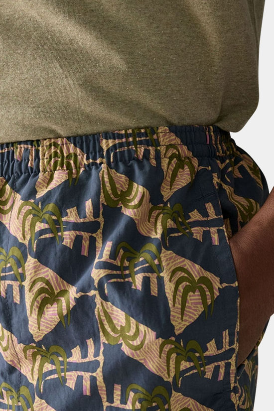 Patagonia Mens Baggies Shorts - 5 Inch Jaguar Geo: Dolomite Blue
