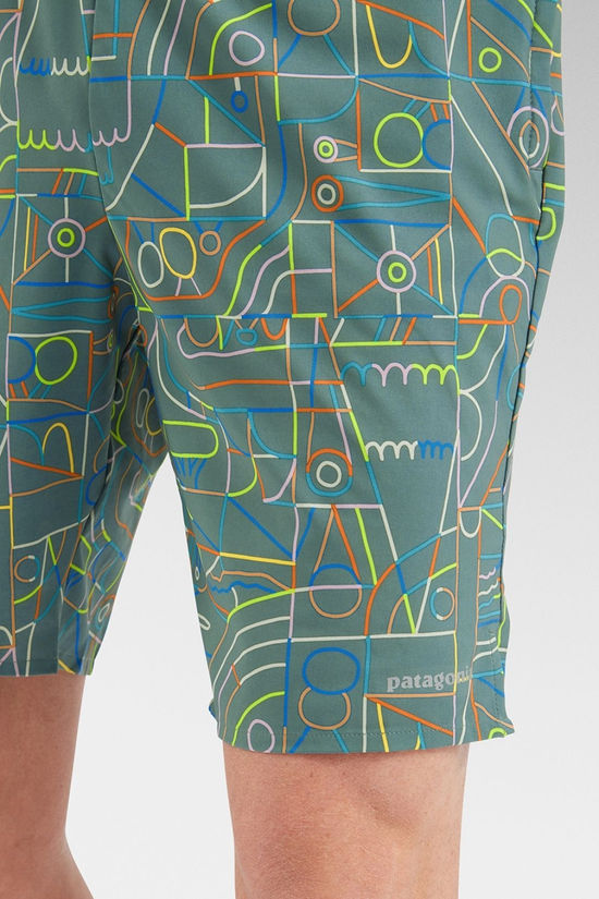 Patagonia Mens Multi Trails Shorts 8" Shorts Lose Yourself Outline: Nouveau Green