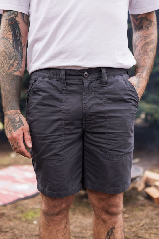 Passenger Mens Chance Organic Cotton Shorts Charcoal