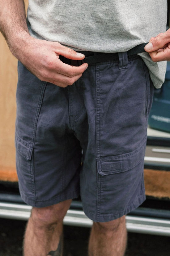 Passenger Mens Apex Cargo Shorts Charcoal