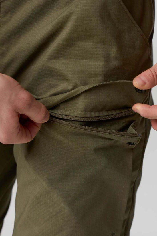 Fjallraven Mens Abisko Hybrid Trail Trousers Laurel Green