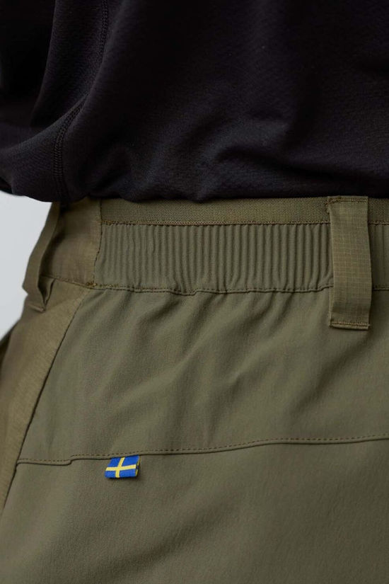Fjallraven Mens Abisko Hybrid Trail Trousers Laurel Green