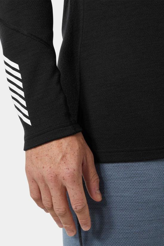 Helly Hansen Mens Lifa Merino Midweight Base Layer Top Black
