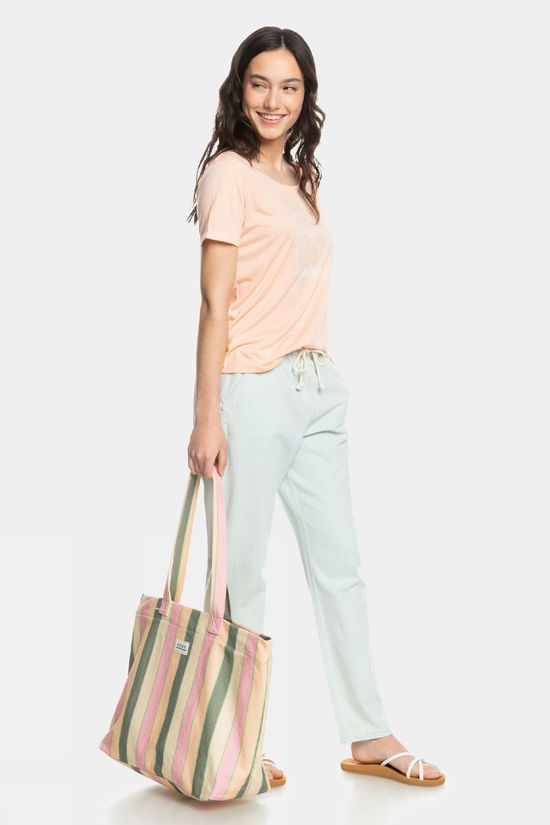 Roxy Sweeter Than Honey Tote Bag  Agave Green Very Vista Stripe