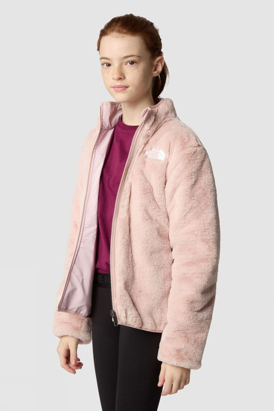 The North Face Girls Reversible Mossbud Jacket Pink Moss