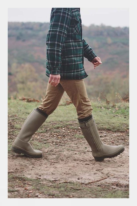Le Chameau Mens Chasseur Neoprene Lined Wellington Boots Vert Vierzon