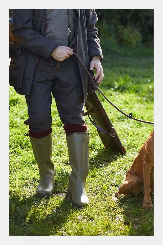 Le Chameau Mens Chasseur Neoprene Lined Wellington Boots Vert Vierzon