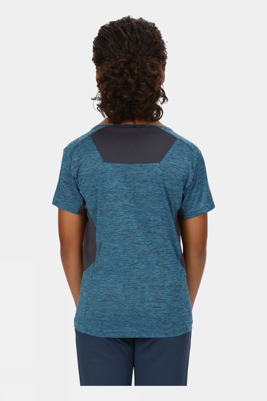 Regatta Youth Takson III Marl Active T-Shirt 14+ Imperial Blue/India Grey