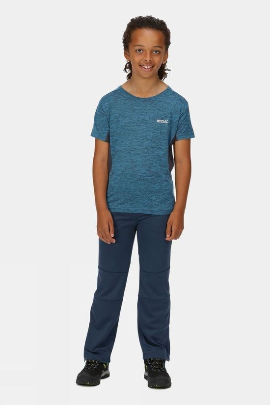 Regatta Youth Takson III Marl Active T-Shirt 14+ Imperial Blue/India Grey