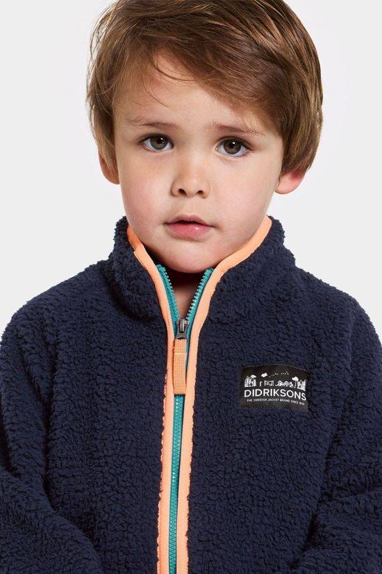 Didriksons Kids Gibbs Full Zip Fleece Top Navy