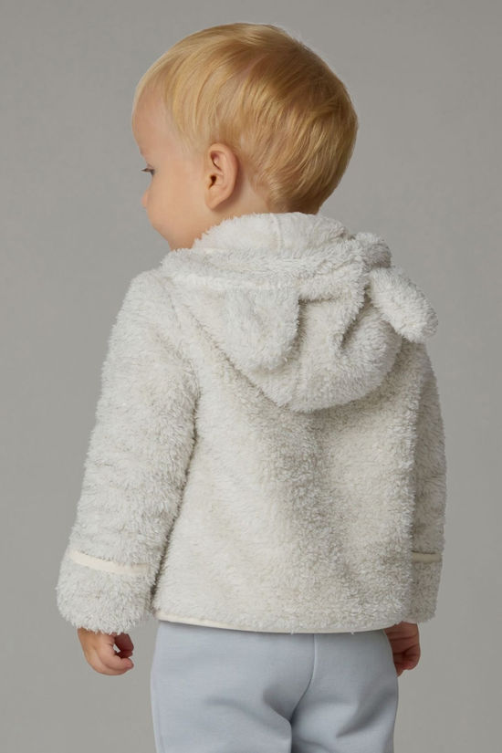 The North Face Baby Campshire Full-Zip Hoodie Fleece Jacket White Dune/Sparkle