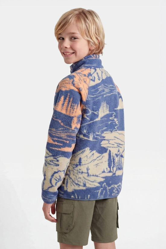 Ayacucho Kids Funny Full Zip Fleece Moss Gray Print